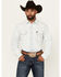 Image #1 - Wrangler Men's Light Wash Vintage Solid Long Sleeve Snap Western Shirt, Light Wash, hi-res