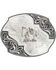 Image #1 - Montana Silversmiths Men's Lace Whisper Flourish Belt Buckle, Silver, hi-res