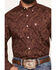 Image #3 - Ariat Men's Boot Barn Exclusive Reva Wrinkle Free Paisley Print Long Sleeve Button-Down Western Shirt, Burgundy, hi-res