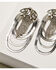 Image #3 - Wonderwest Women's Silver Jeweled Loop Earrings, Silver, hi-res