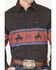 Image #3 - Wrangler Men's Horse Border Long Sleeve Snap Western Shirt, Black, hi-res