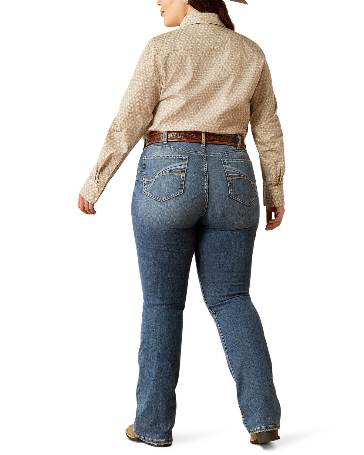 Image #1 - Ariat Women's Brittany Medium Wash Bootcut Stretch Denim Jeans - Plus, Medium Wash, hi-res
