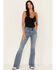 Image #1 - Idyllwind Women's Amalie Light Wash Rebel Mid Rise Bootcut Jeans, Light Wash, hi-res