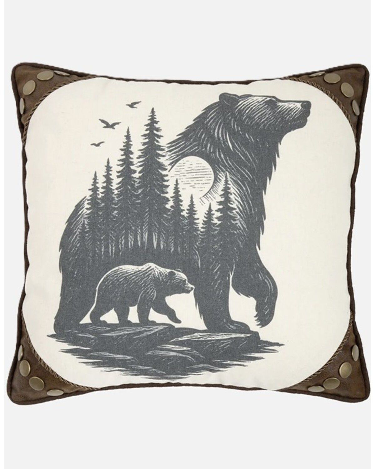 Image #1 - Carstens Home Moon Bear Pillow, Brown, hi-res