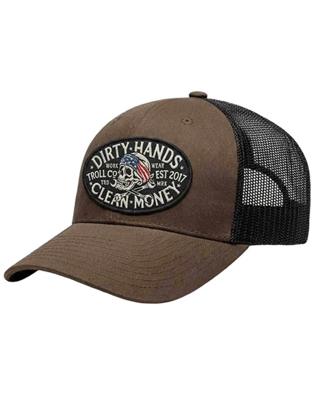 Image #1 - Troll Co Men's Pirate Ball Cap, Olive, hi-res