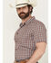 Image #2 - Gibson Trading Co Men's Mud Hole Plaid Print Short Sleeve Button-Down Western Shirt, Brown, hi-res