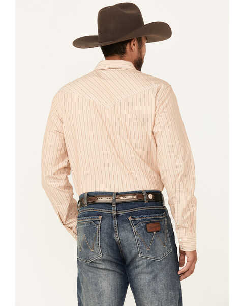 Image #4 - Cody James Men's Reckoning Striped Print Long Sleeve Snap Western Shirt, Ivory, hi-res