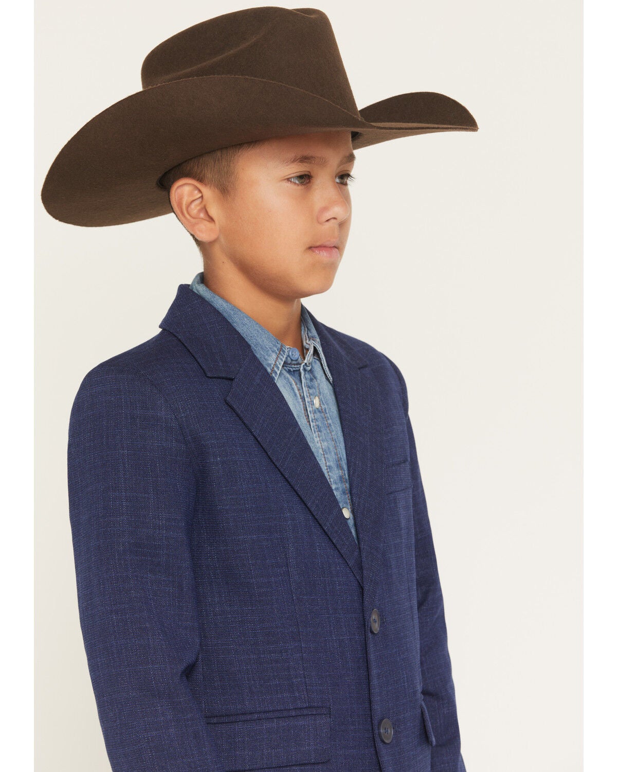 Image #2 - Rock & Roll Denim Boys' Solid Sportcoat, Blue, hi-res