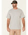 Image #1 - Hawx Men's Solid Light Gray Forge Short Sleeve Work Pocket T-Shirt - Big, Light Grey, hi-res