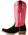 Image #2 - Ariat Women's Derby Monroe Western Boots - Square Toe, Black, hi-res