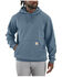 Image #1 - Carhartt Men's Loose Fit Midweight Logo Sleeve Graphic Hooded Sweatshirt, Light Blue, hi-res