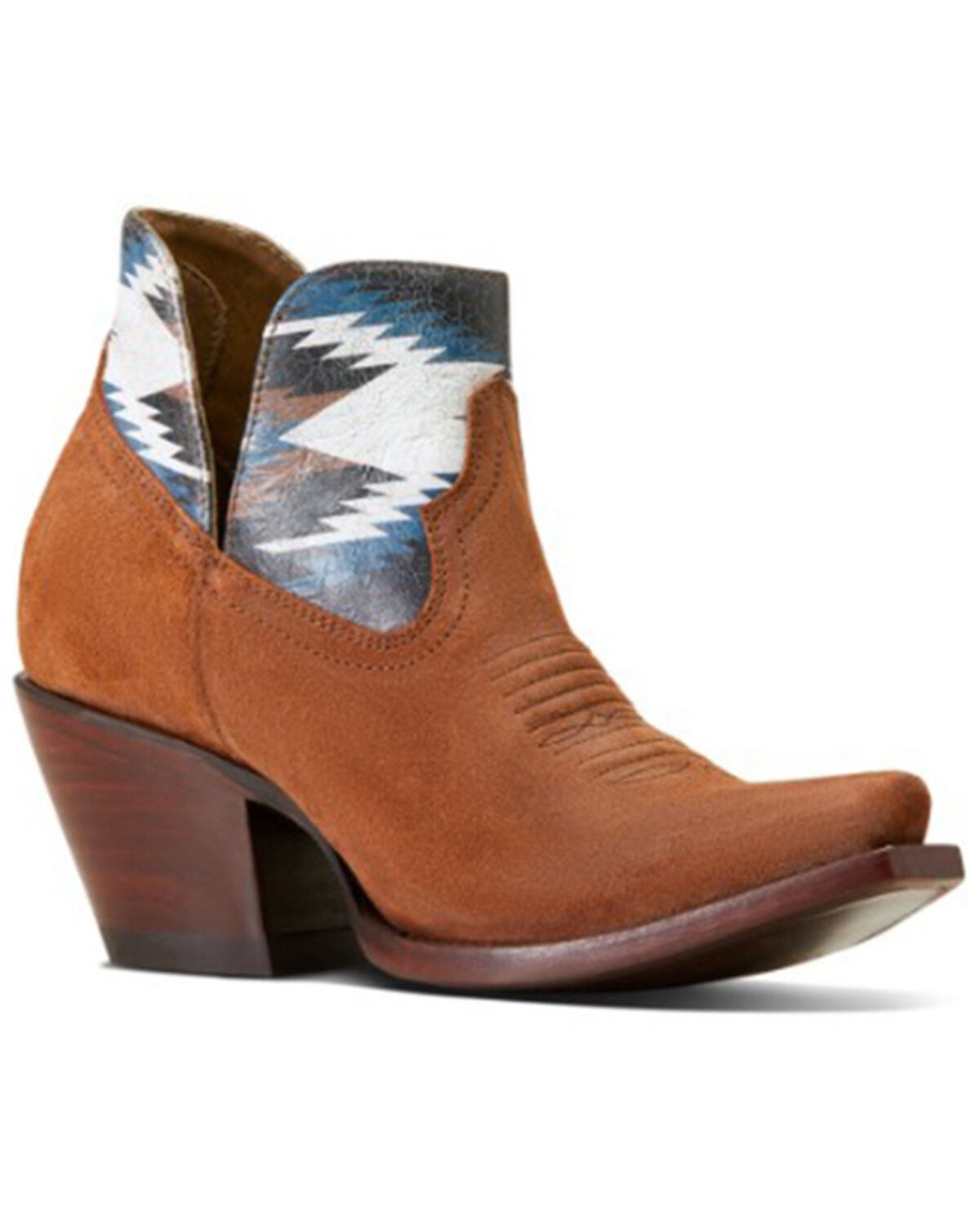Ariat Women's Chimayo Roughout Booties - Snip Toe, Brown, hi-res