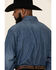Ariat Men's Retro Stone Washed Denim Long Sleeve Western Shirt , Blue, hi-res