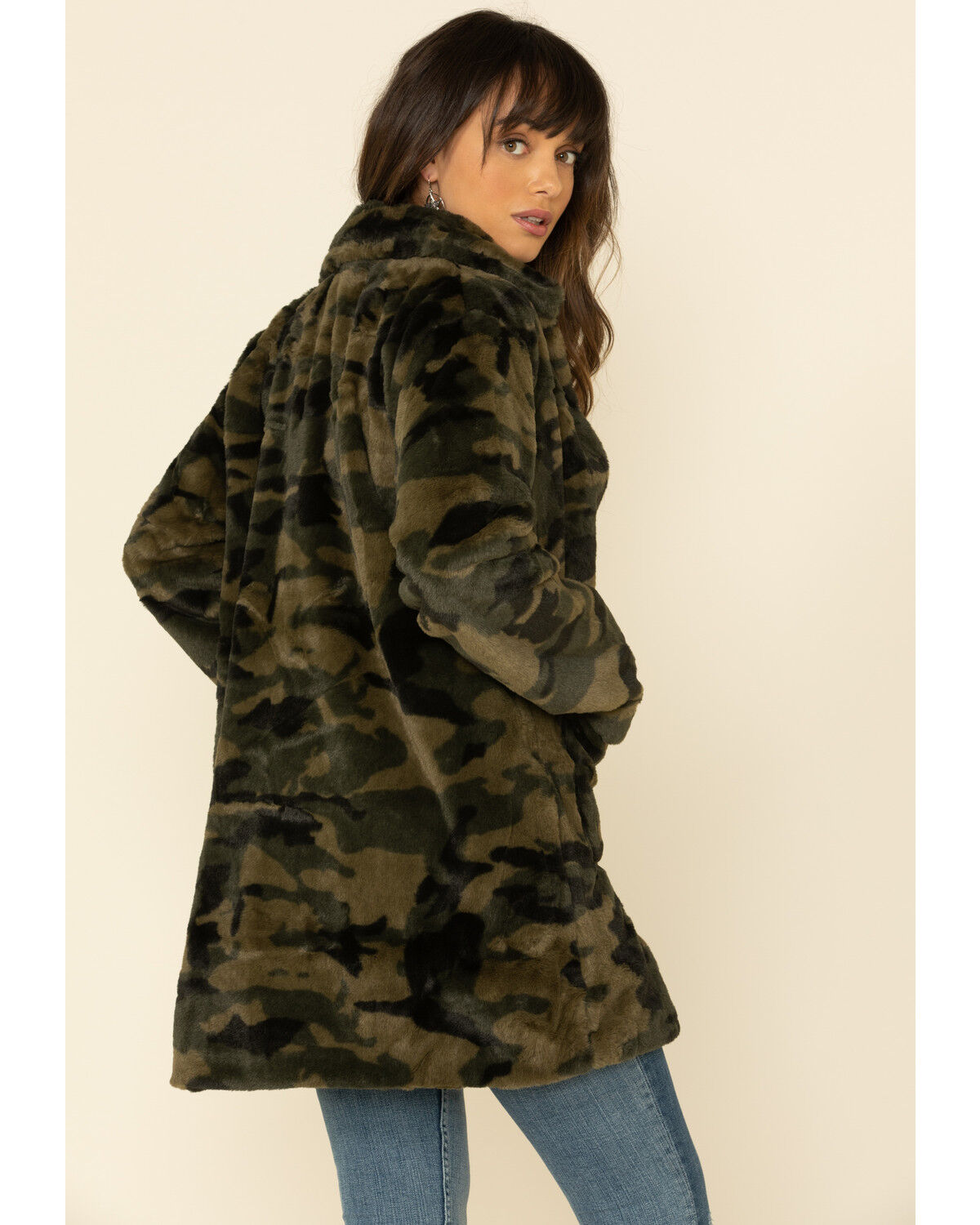 Image #5 - Katydid Women's Green Camo Faux Fur Lined Jacket , , hi-res