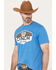 Cinch Men's Logo Short Sleeve Graphic  T-Shirt, Heather Blue, hi-res