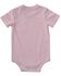 Image #2 - Carhartt Infant Girls' Solid Logo Short Sleeve Snap Onesie, Light Pink, hi-res