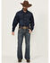 Image #1 - Rock & Roll Denim Men's Double Barrel Medium Wash Relaxed Straight Denim Jeans, Medium Wash, hi-res