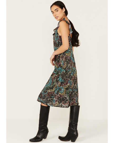 Image #2 - Rock & Roll Denim Women's Sequins Print Slip Dress, Multi, hi-res
