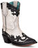 Image #1 - Corral Women's Black Overlay & Studs Western Boots - Round Toe, Black/white, hi-res