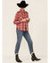 Wrangler Retro Women's Flannel Plaid Shirt, Red, hi-res