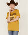 Goodie Two Sleeves Women's Girl Gang Sunset Mustard  Tee, Mustard, hi-res