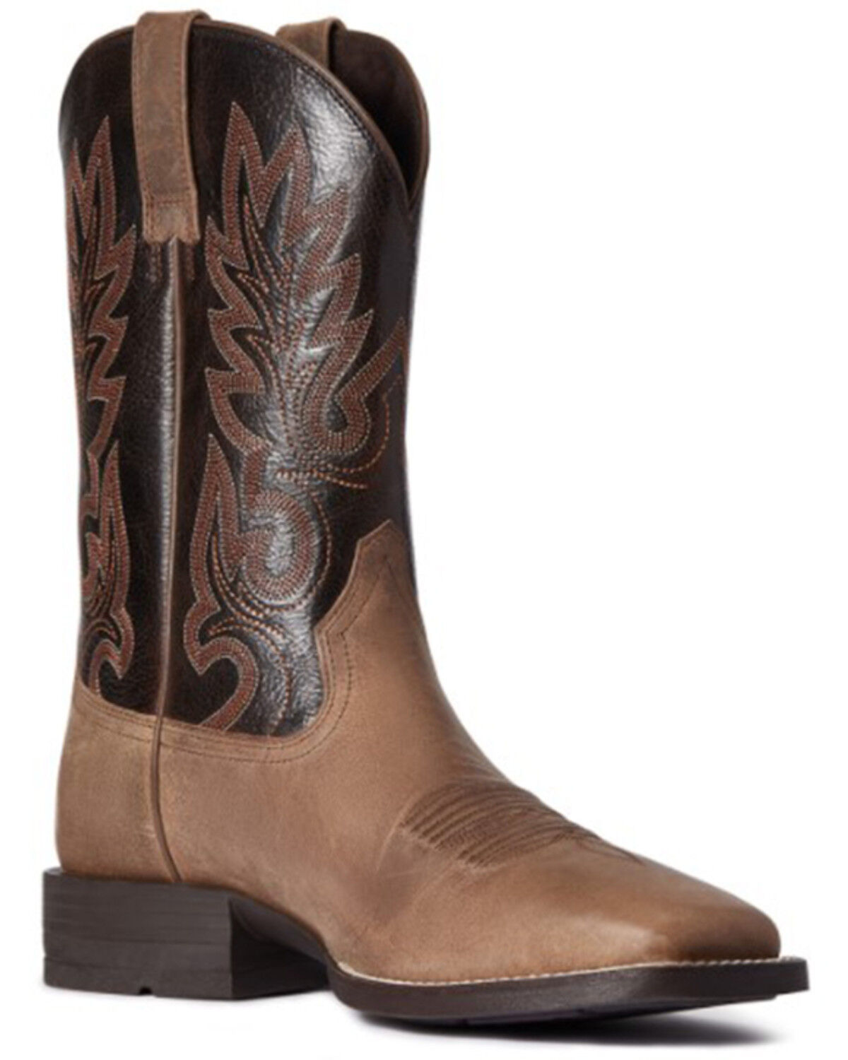 Image #1 - Ariat Men's Authentic Layton Western Boot - Broad Square Toe, Brown, hi-res