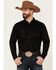 Image #1 - Cody James Men's Solid Treadstone Long Sleeve Snap Western Shirt , Black, hi-res