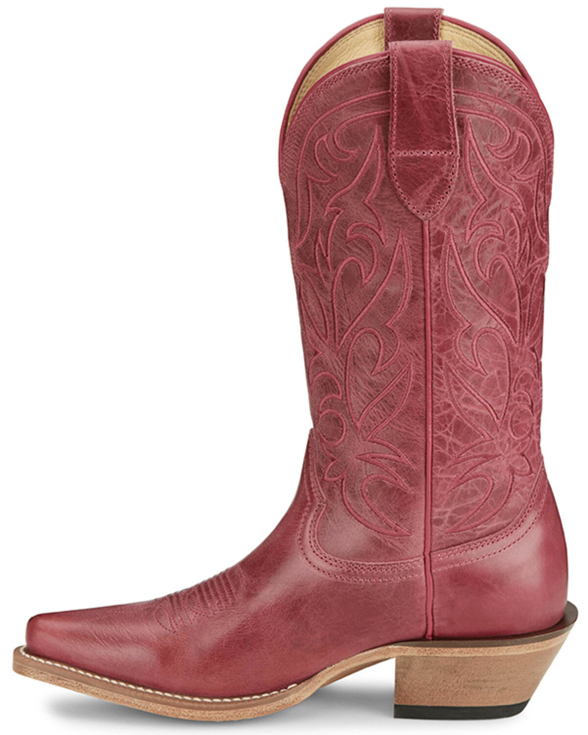 Image #3 - Justin Women's Josephine Western Boots - Snip Toe, Fuchsia, hi-res