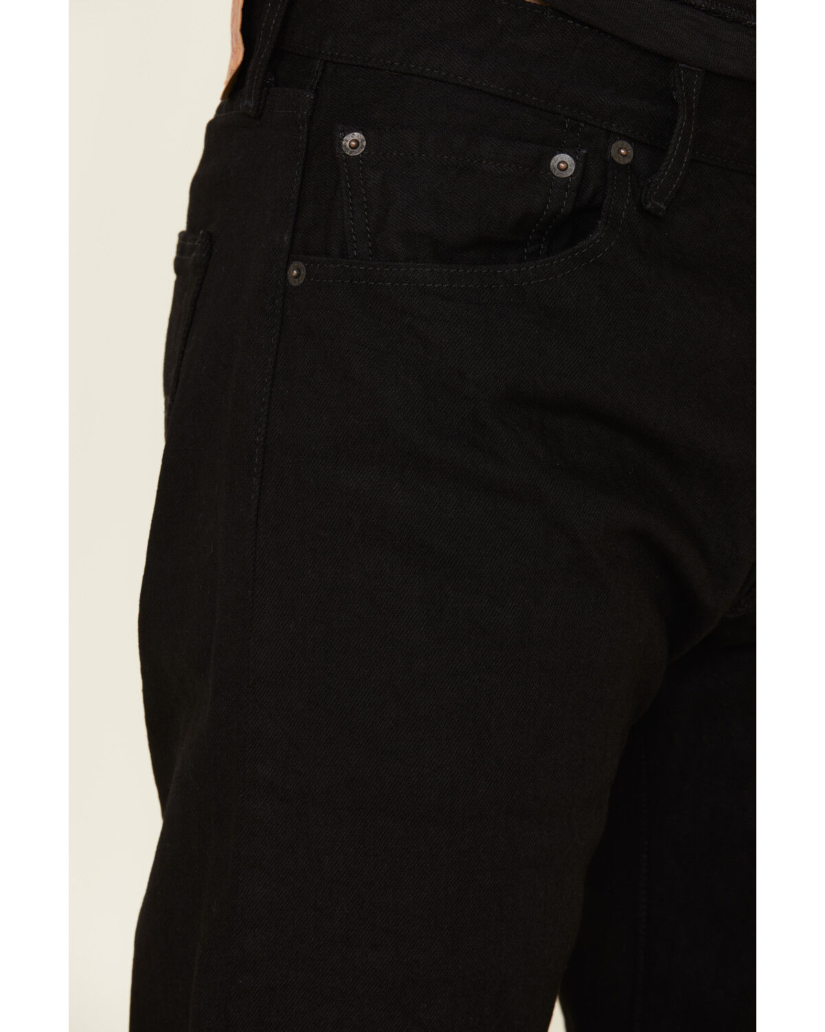 Image #5 - Levi's Men's 501 Black Original Fit Stretch Straight Jeans, Indigo, hi-res