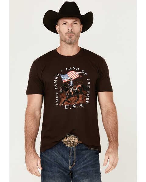 Image #1 - Cody James Men's Gallop Short Sleeve Graphic T-Shirt, Brown, hi-res