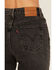 Image #4 - Levi's Premium Women's Static Noise High Rise Ribcage Wide Leg Stretch Denim Jeans, Black, hi-res