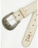 Image #2 - Shyanne Women's Corrine Floral Embroidered Leather Belt, Cream, hi-res