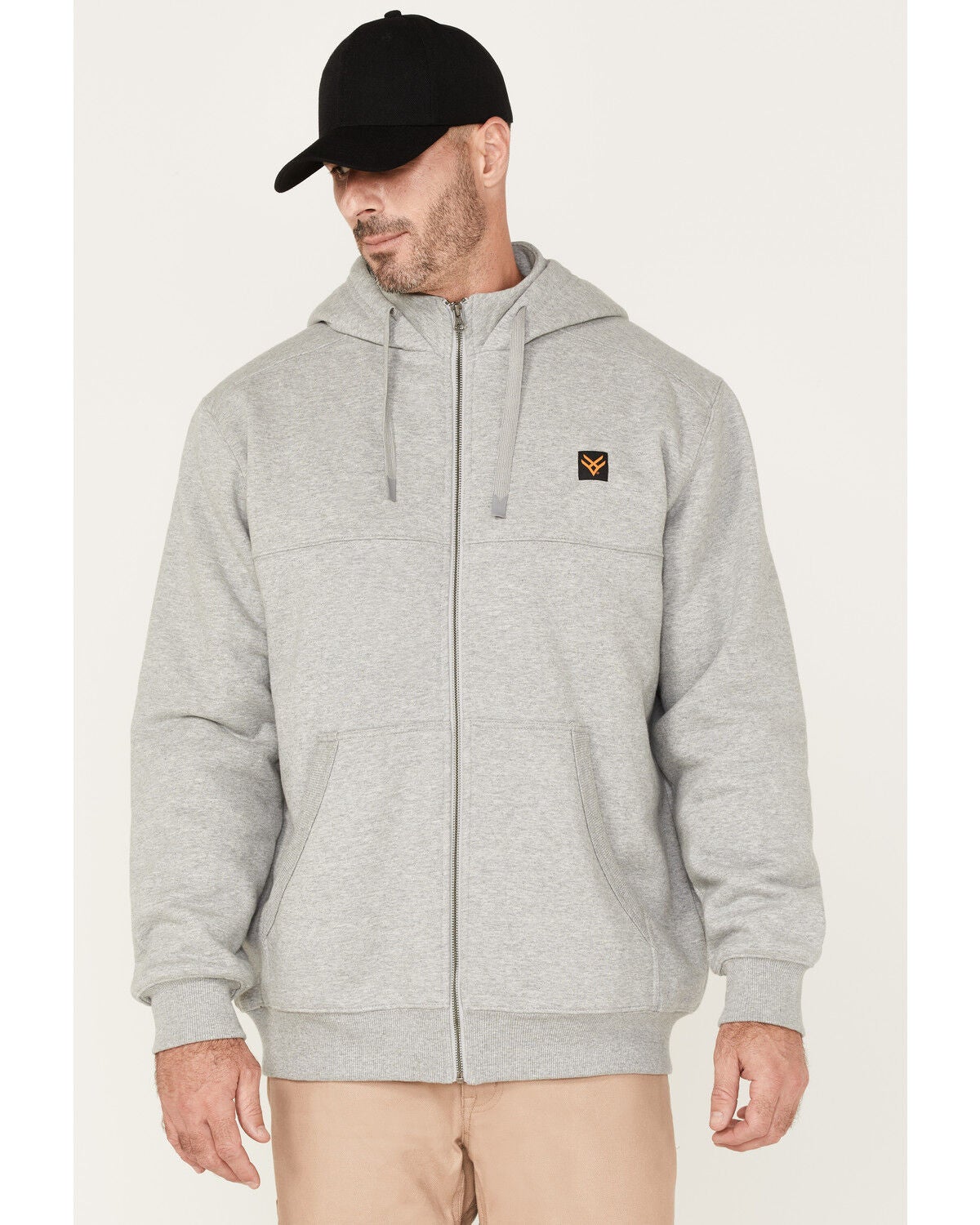 Hawx Men's Full Zip Quilted Water Repellent Hooded Jacket - Big & Tall, Light Grey, hi-res