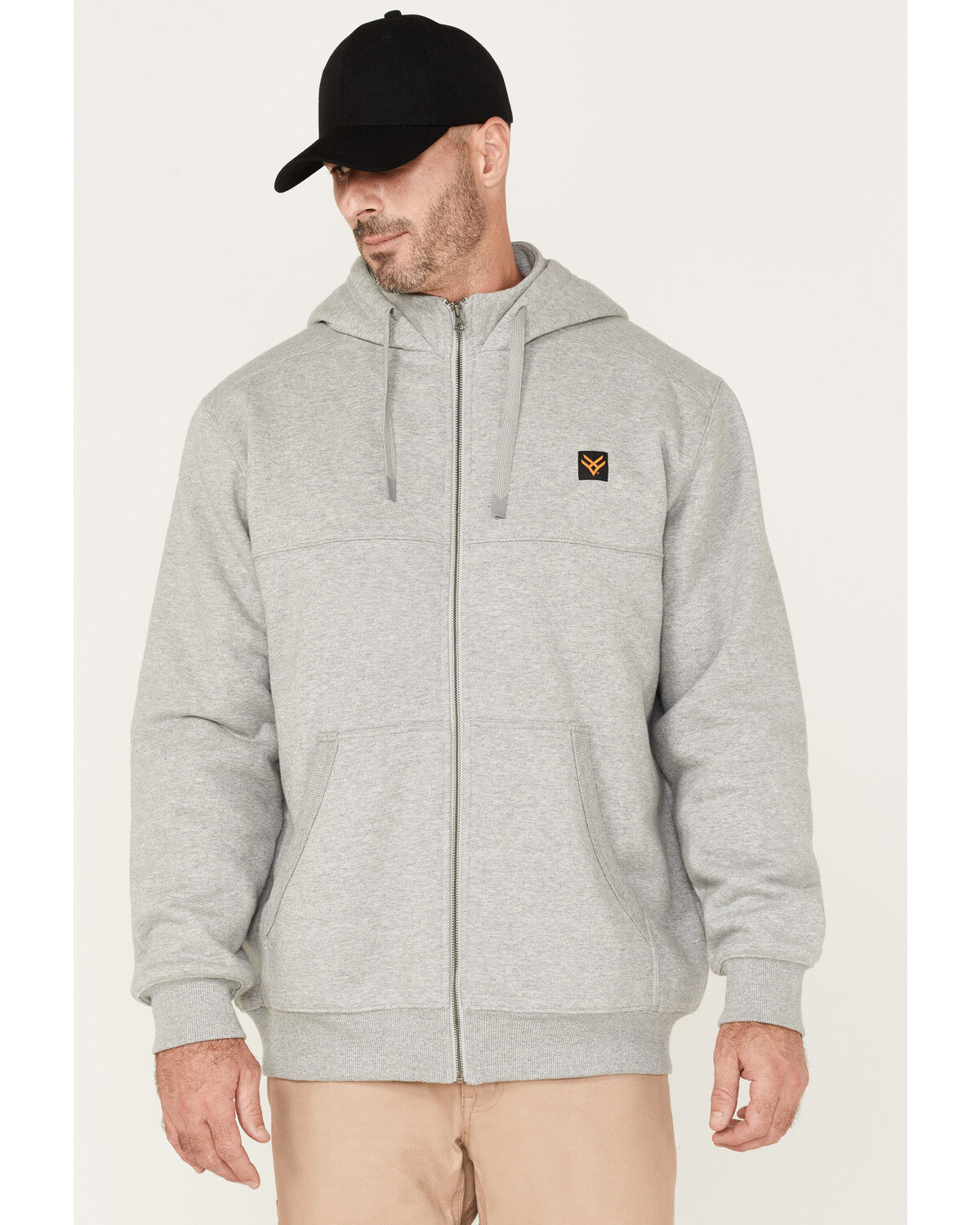 Image #1 - Hawx Men's Full Zip Quilted Water Repellent Hooded Jacket - Big & Tall, Light Grey, hi-res