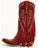 Image #3 - Lane Women's Senita Falls Fringe Tall Western Boots - Snip Toe, Ruby, hi-res