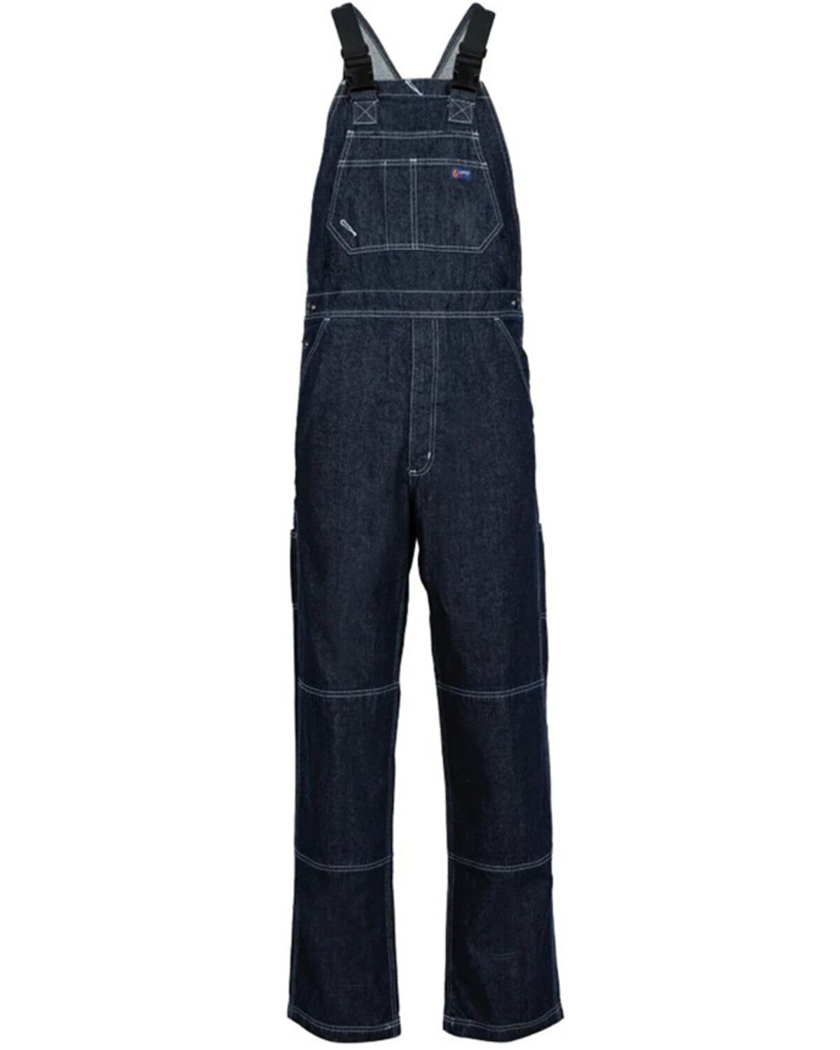 Image #1 - Lapco Men's FR Denim Bib Overalls - Tall, Blue, hi-res