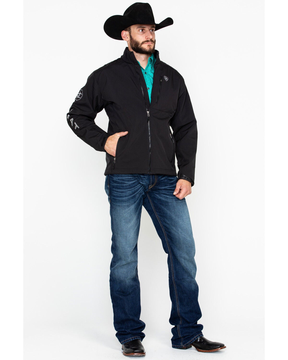 ariat logo softshell jacket