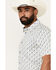 Image #2 - Cody James Men's Tusk Southwestern Geo Print Short Sleeve Button-Down Stretch Western Shirt, Ivory, hi-res