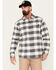 Image #1 - Hawx Men's Buffalo Plaid Print Flannel Work Shirt, Charcoal, hi-res