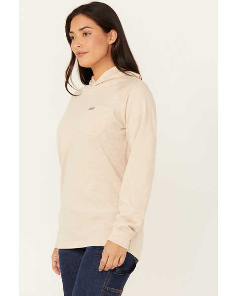 Image #2 - Ariat Women's Rebar Contrast Hooded Long Sleeve Work T-Shirt , Beige, hi-res