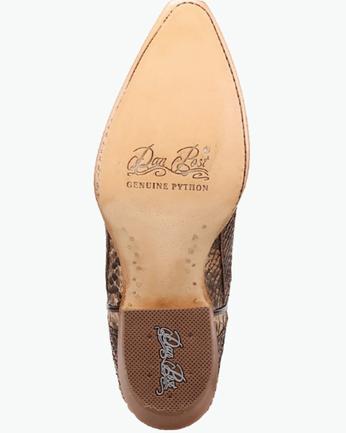 Image #7 - Dan Post Women's Exotic Python Western Boots - Snip Toe, Brown, hi-res