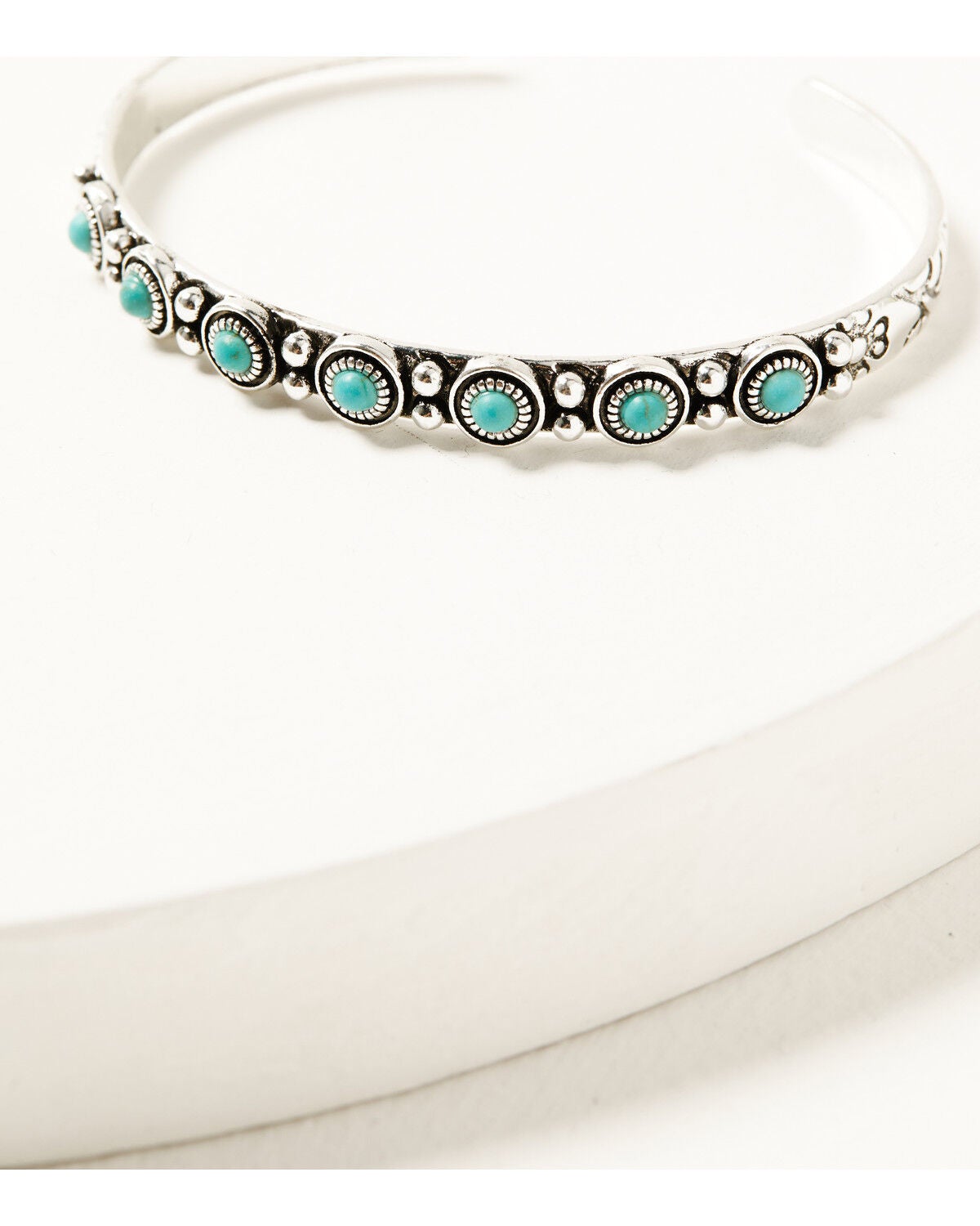 Image #3 - Shyanne Women's Silver-Toned Rope and Turquoise-Toned Bracelet Set - 3 Piece, Silver, hi-res