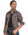 Wrangler Boys' Assorted Plaid Long Sleeve Pearl Snap Western Shirt , Plaid, hi-res