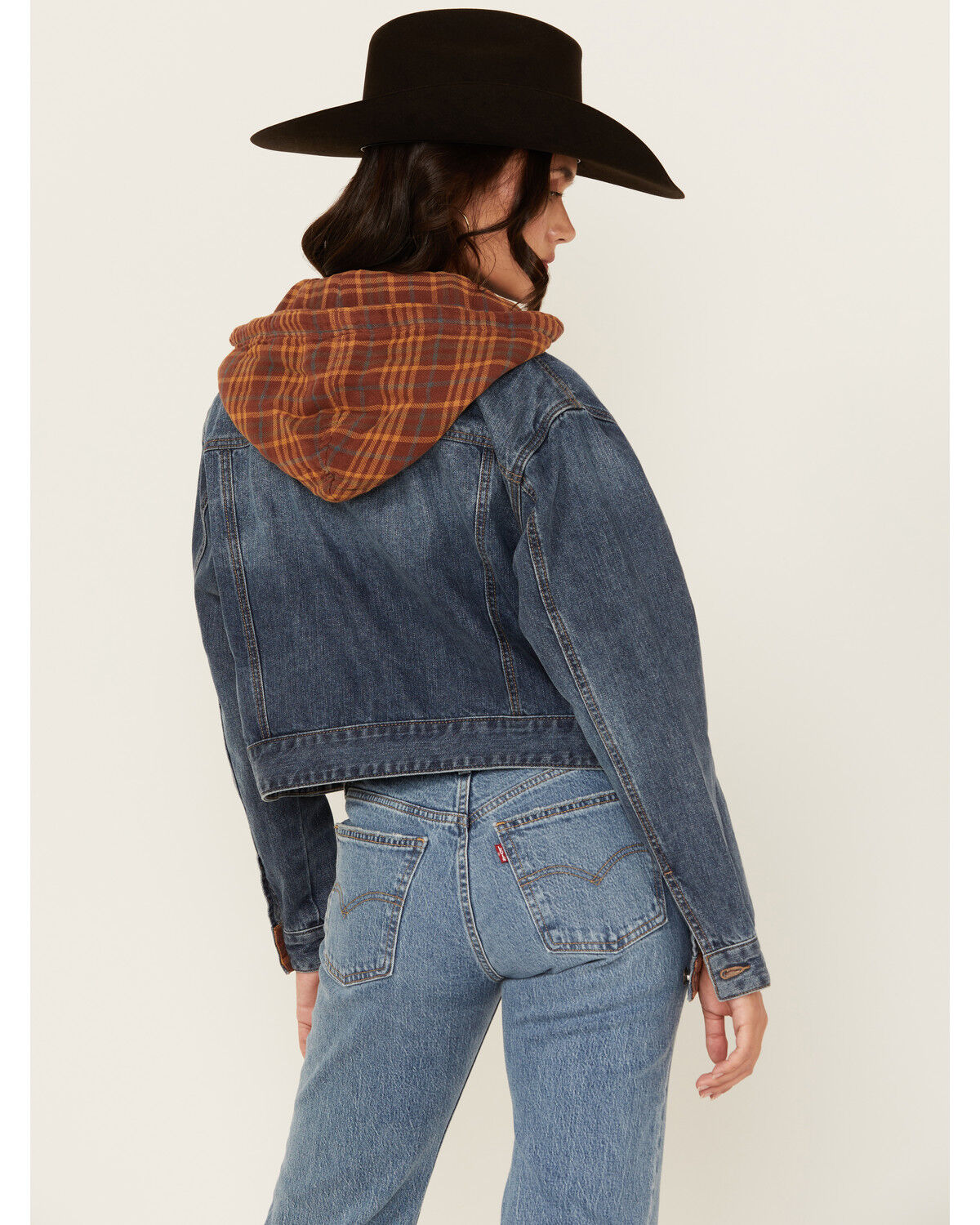 Image #1 - Cleo + Wolf Women's Arno Medium Wash Cropped Denim Jacket, Medium Wash, hi-res