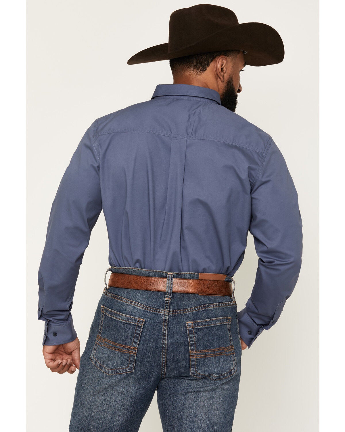 Image #4 - Cody James Men's Solid Long Sleeve Button-Down Stretch Western Shirt, Slate, hi-res