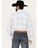 Resistol Men's Conrad Plaid Print Long Sleeve Button Down Western Shirt, Light Blue, hi-res