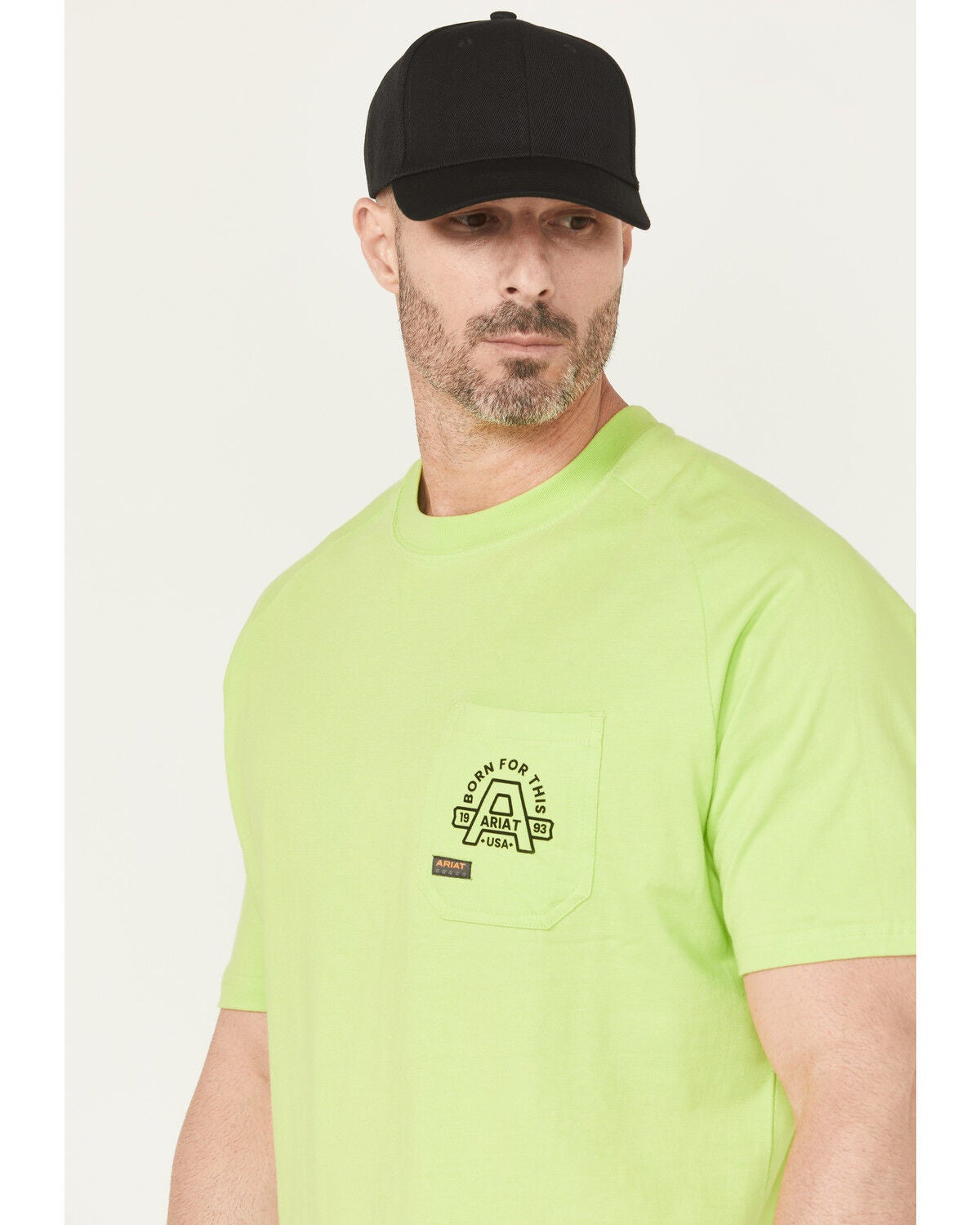 Image #3 - Ariat Men's Rebar Cotton Strong Hardhead Short Sleeve Work T-Shirt - Big, Green, hi-res