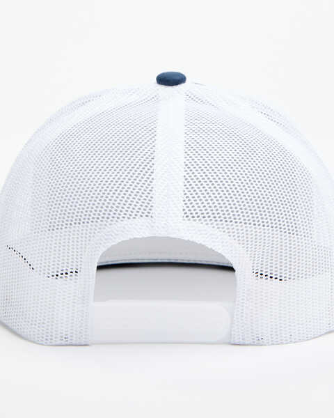 Image #3 - Lazy J Ranch Men's Willow Blue & White Large Patch Mesh-Back Ball Cap , Navy, hi-res