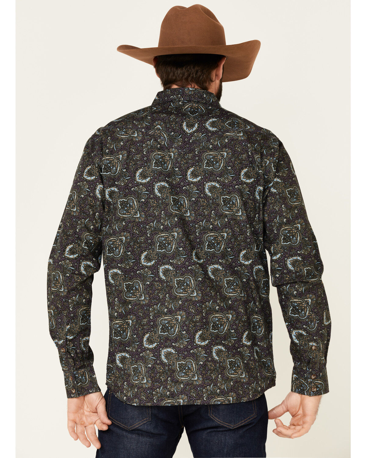 Image #4 - Moonshine Spirit Men's Legacy Large Paisley Print Long Sleeve Western Shirt, Multi, hi-res