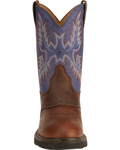 Ariat Sierra Saddle Vamp Work Boots - Soft Toe, Redwood, hi-res